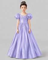 Lavender Ball Gown Girls Formal Dress Front