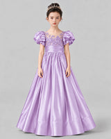 Lilac Ball Gown Girls Formal Dress Front