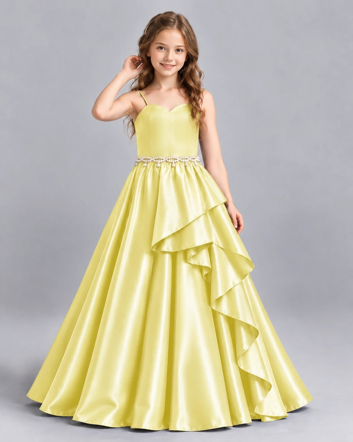 Daffodil Ball Gown Girls Formal Dress Front