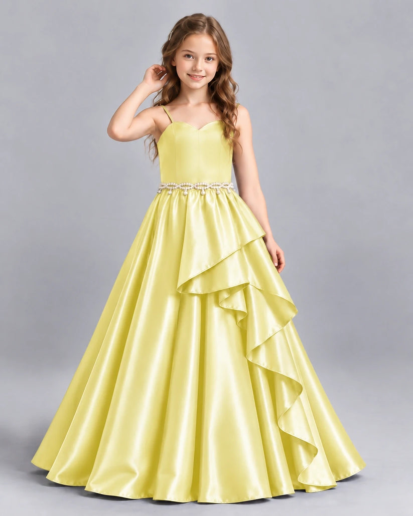 Daffodil Ball Gown Girls Formal Dress Front