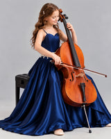 Navy Blue Ball Gown Girls Formal Dress Pose [Shared]