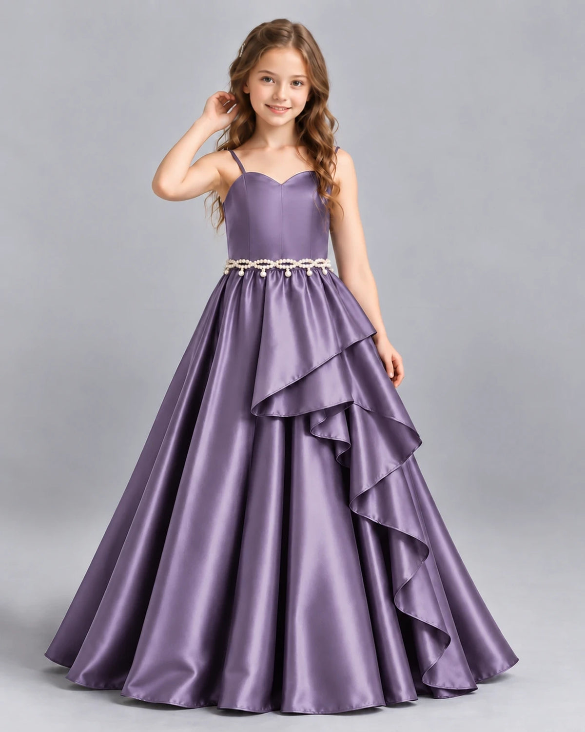 Wisteria Ball Gown Girls Formal Dress Front