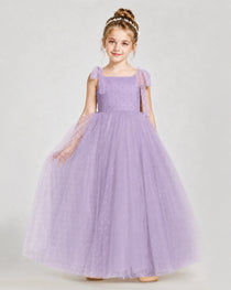 Wisteria Tulle A-line Girls Formal Dress Front View