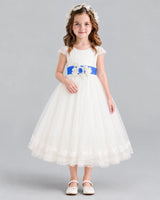 Royal Blue Ball Gown Flower Girl Dress Front