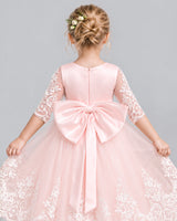 Pink Ball Gown Flower Girl Dress Back_Detail [Shared]