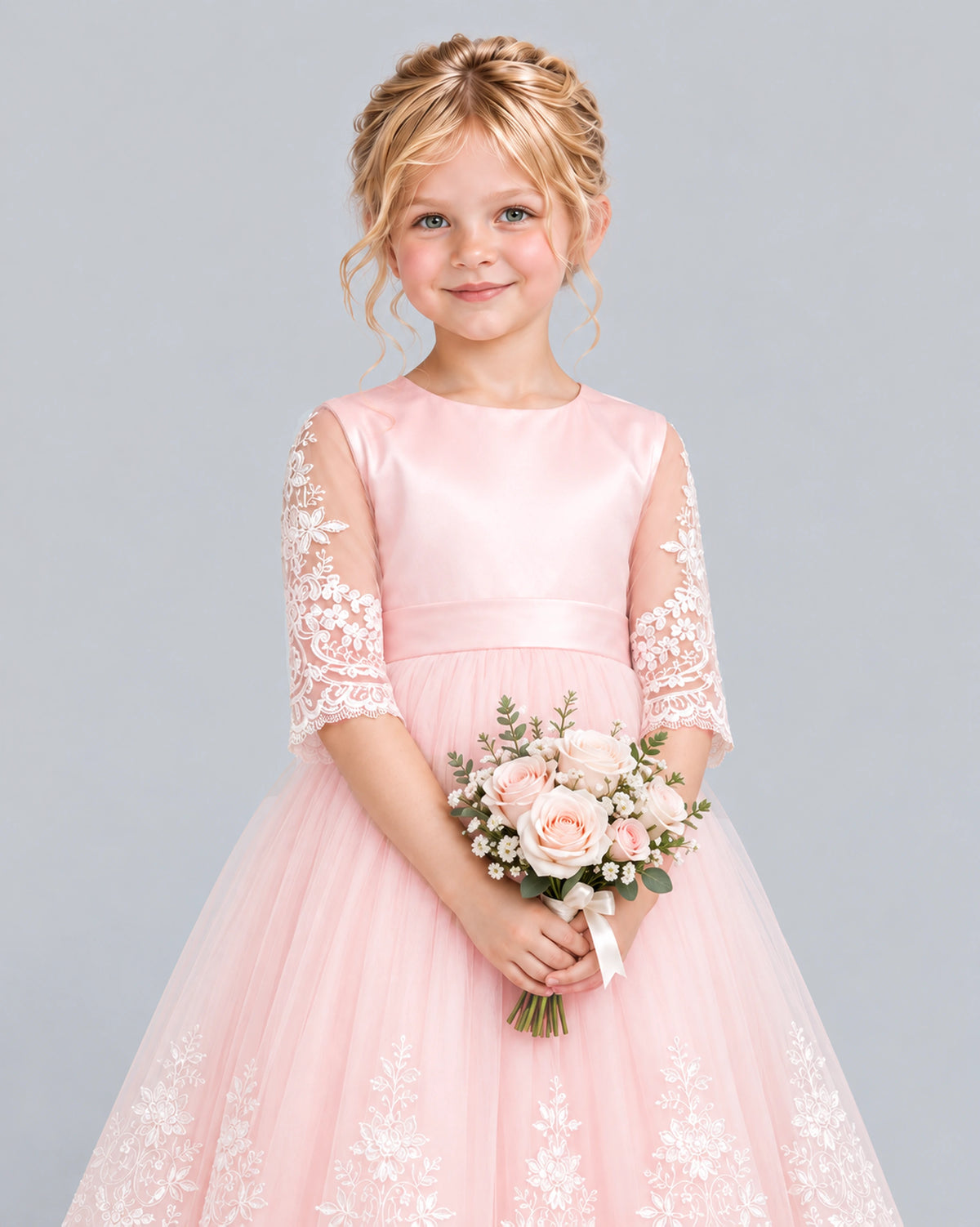 Pink Ball Gown Flower Girl Dress Detail [Shared]