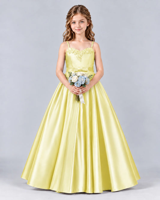 Daffodil Ball Gown Junior Bridesmaid Dress Front