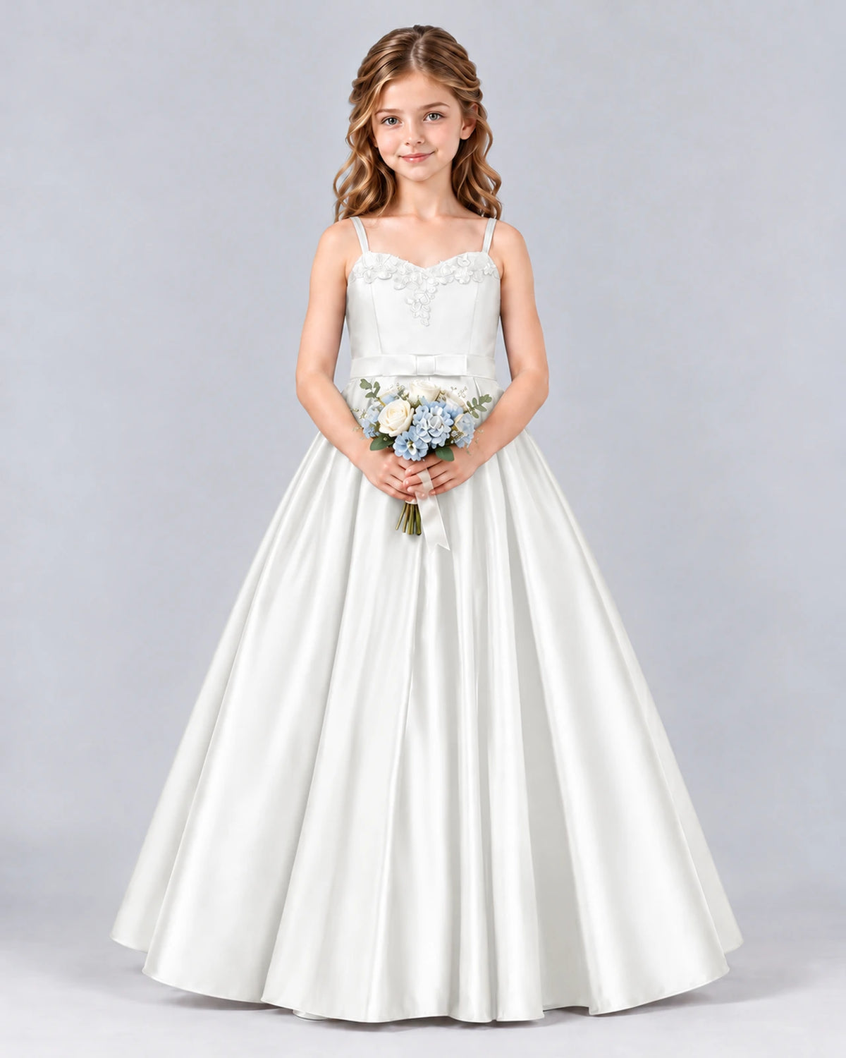 Ivory Ball Gown Junior Bridesmaid Dress Front