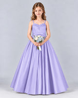 Lavender Ball Gown Junior Bridesmaid Dress Front