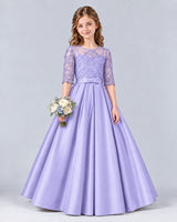 Lavender Ball Gown Junior Bridesmaid Dress Front