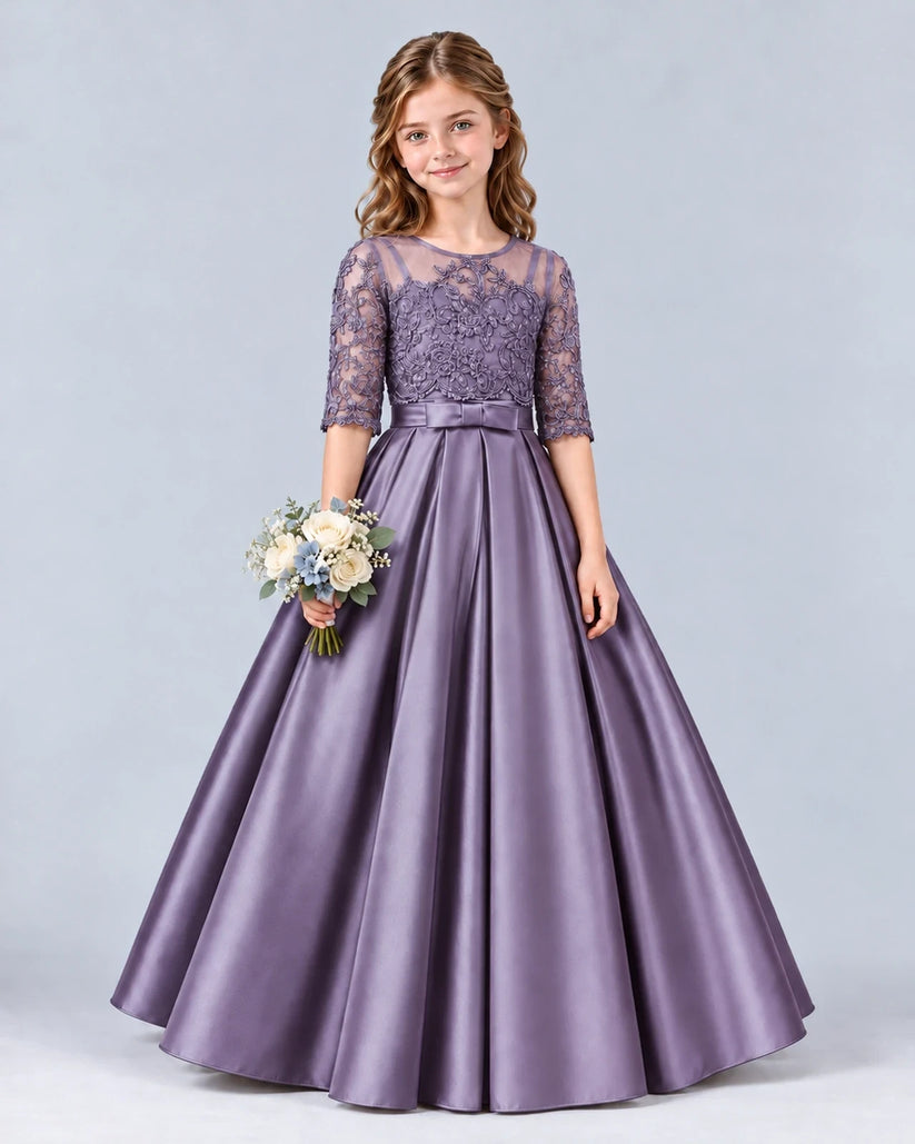 Wisteria Ball Gown Junior Bridesmaid Dress Front