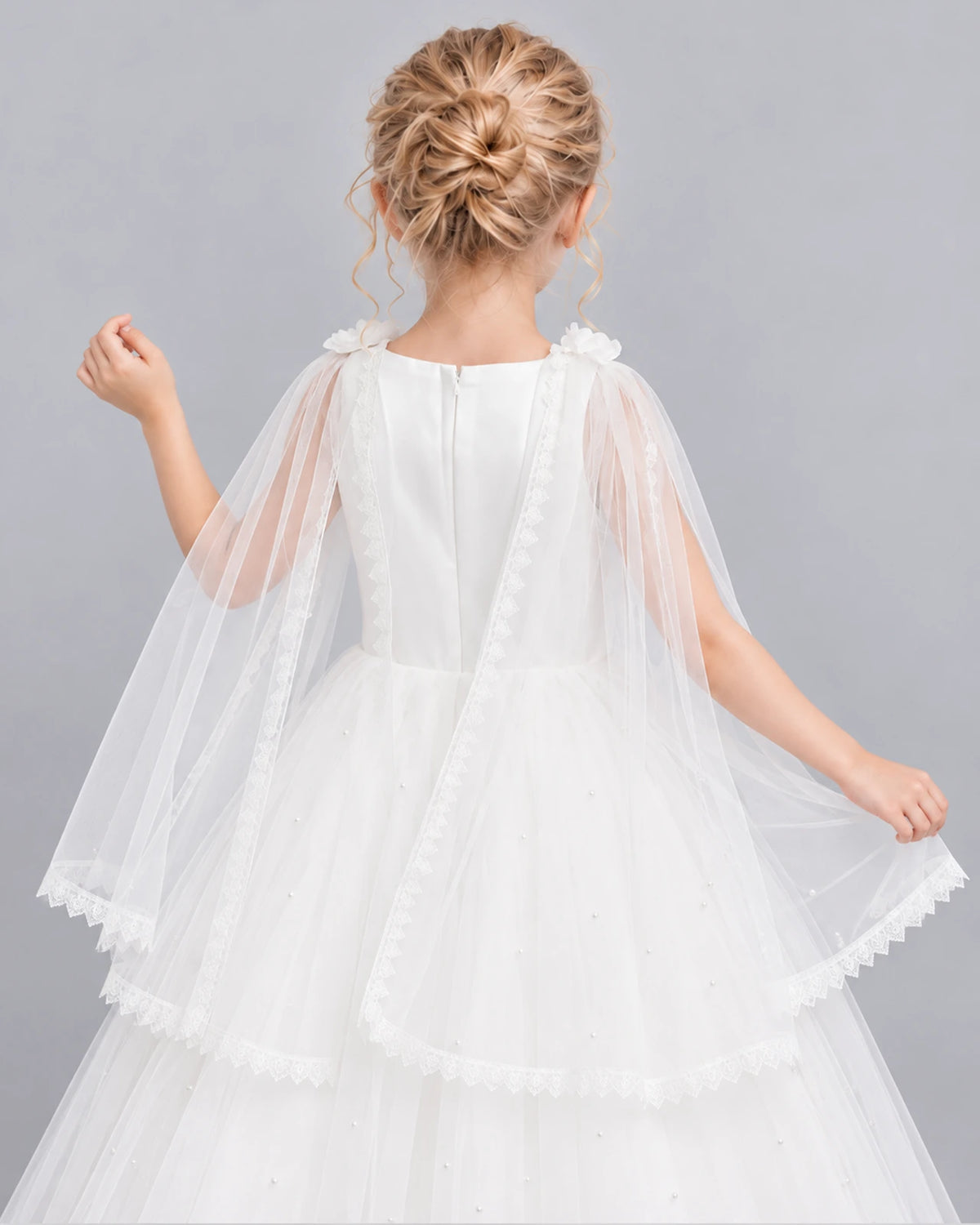 Ivory Ball Gown Flower Girl Dress Back_Detail [Shared]