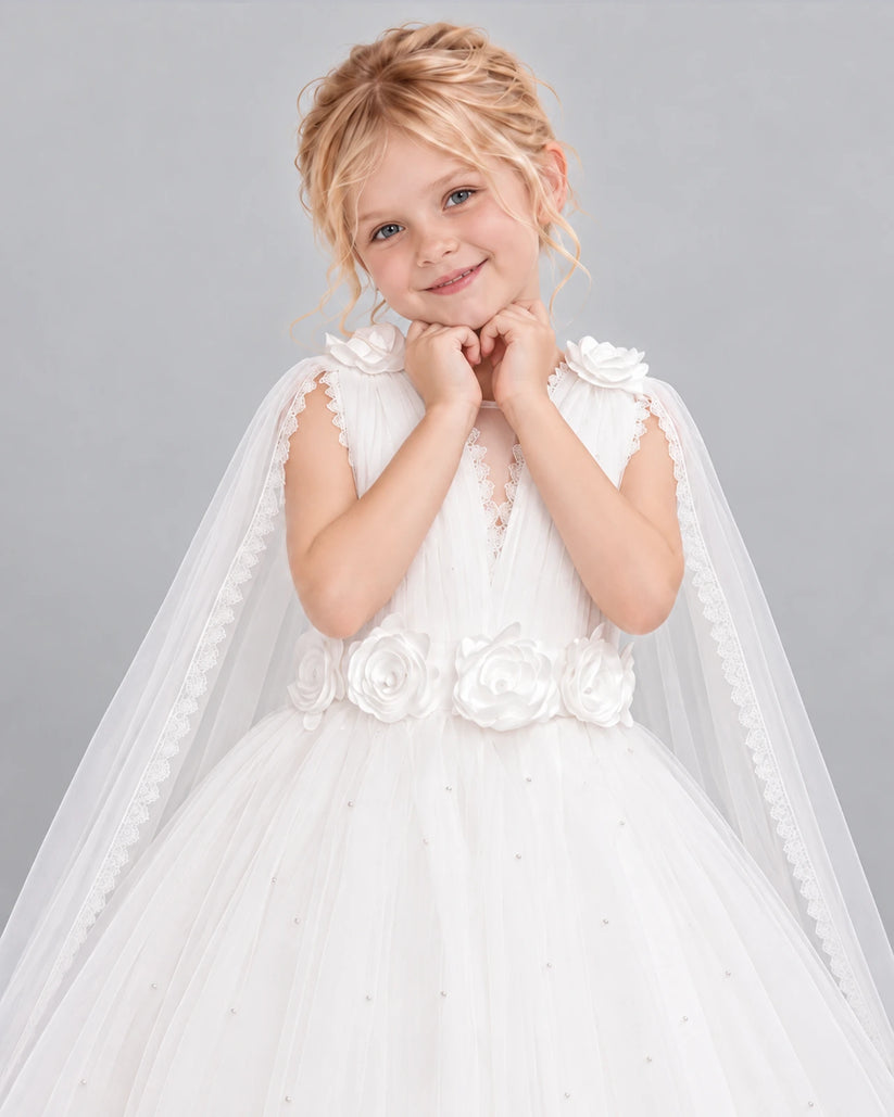Ivory Ball Gown Flower Girl Dress Detail [Shared]