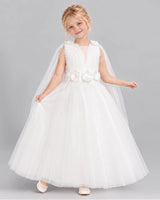 Ivory Ball Gown Flower Girl Dress Front