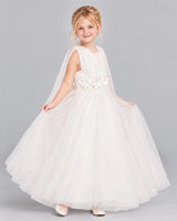 Ivory Ball Gown Flower Girl Dress Side [Shared]