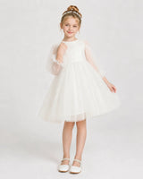 Ivory Tulle A-Line Girls Formal Dresses