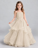 Champagne Ball Gown First Communion Dress Front