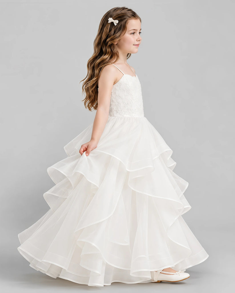 Ivory Ball Gown First Communion Dress Side [Shared]
