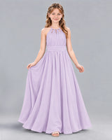 Lavender A-line Junior Bridesmaid Dress Front