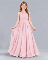 Pink A-line Junior Bridesmaid Dress Front
