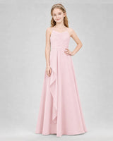Pink A-line Junior Bridesmaid Dresses Front