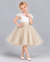 Champagne Ball Gown Girls Formal Dress Front