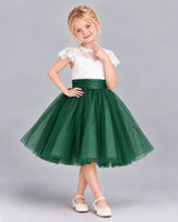 Dark Green Ball Gown Girls Formal Dress Front