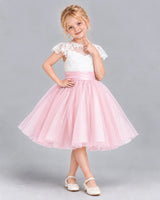 Pink Ball Gown Girls Formal Dress Front