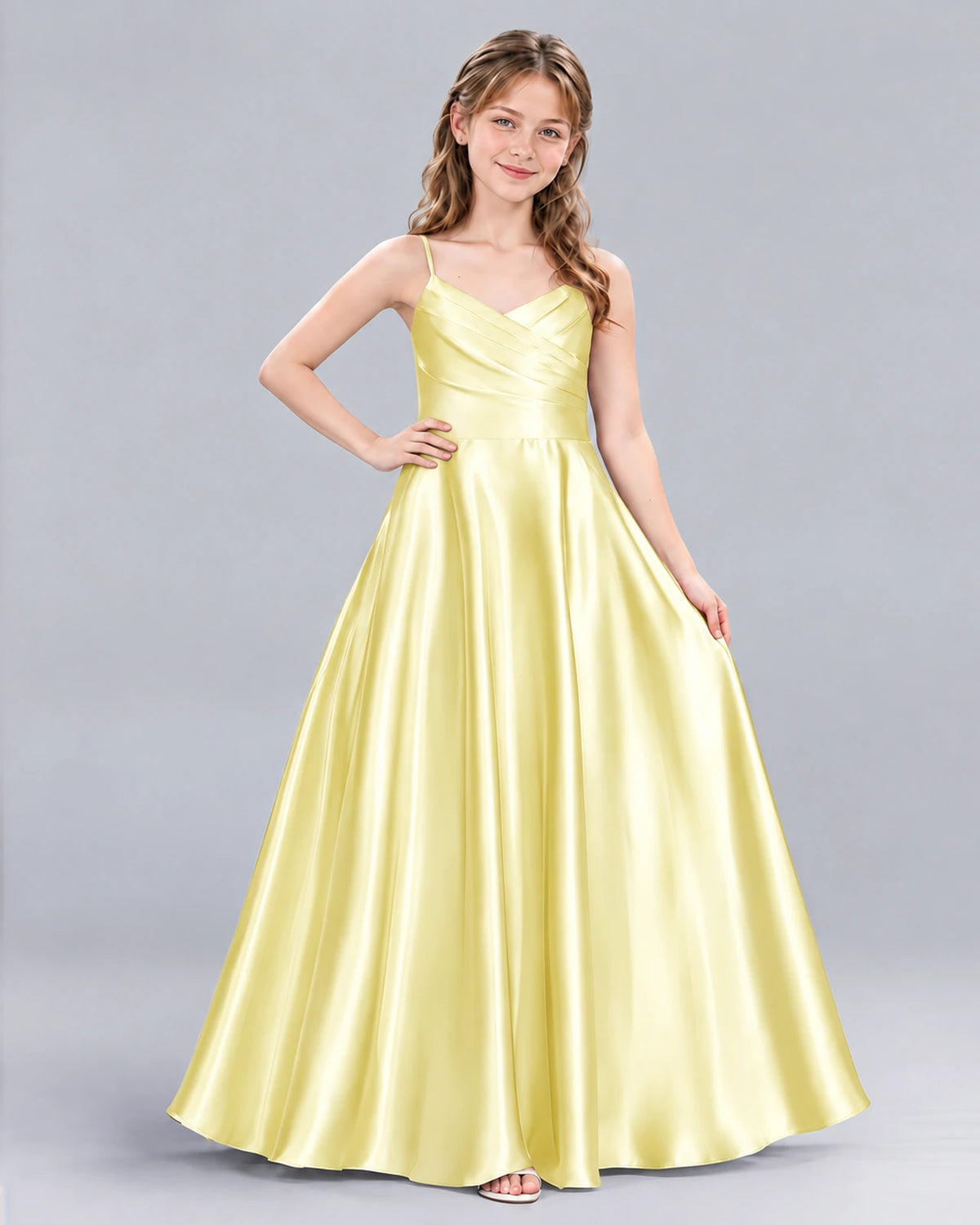 Daffodil A-line Junior Bridesmaid Dress Front