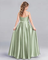 Sage Green A-line Junior Bridesmaid Dress Back [Shared]