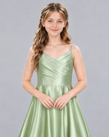 Sage Green A-line Junior Bridesmaid Dress Detail [Shared]