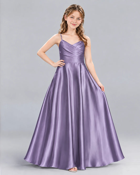 Wisteria A-line Junior Bridesmaid Dress Front