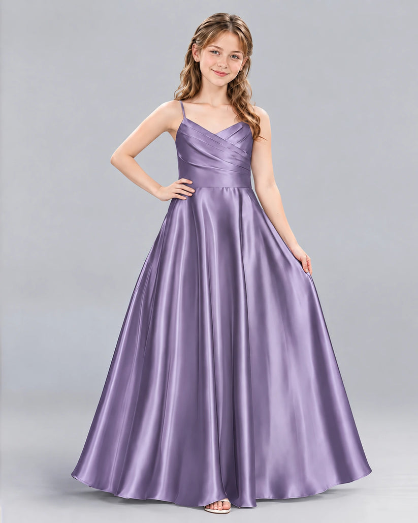 Wisteria A-line Junior Bridesmaid Dress Front