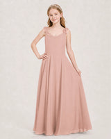 Dusty Rose Ball Gown Junior Bridesmaid Dress Front
