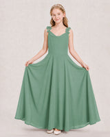 Eucalyptus Ball Gown Junior Bridesmaid Dress Hem