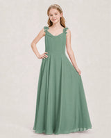 Eucalyptus Ball Gown Junior Bridesmaid Dress Front