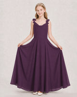 Grape Ball Gown Junior Bridesmaid Dress Hem