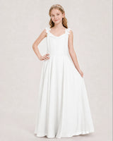 Ivory Ball Gown Junior Bridesmaid Dress Front