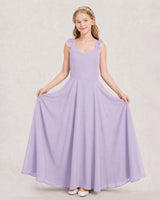 Lavender Ball Gown Junior Bridesmaid Dress Hem