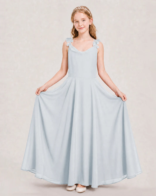 Mist Ball Gown Junior Bridesmaid Dress Hem