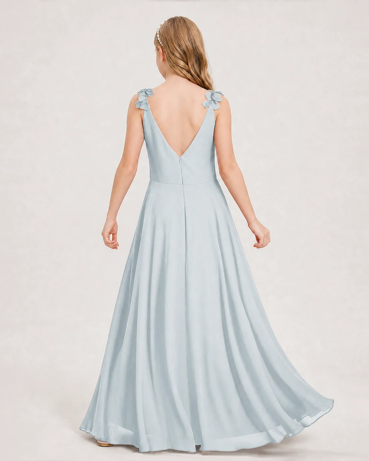 Mist Ball Gown Junior Bridesmaid Dress Back