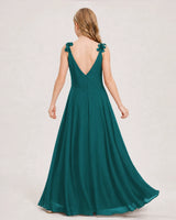 Peacock Ball Gown Junior Bridesmaid Dress Back