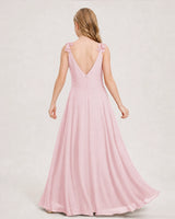 Pink Ball Gown Junior Bridesmaid Dress Back