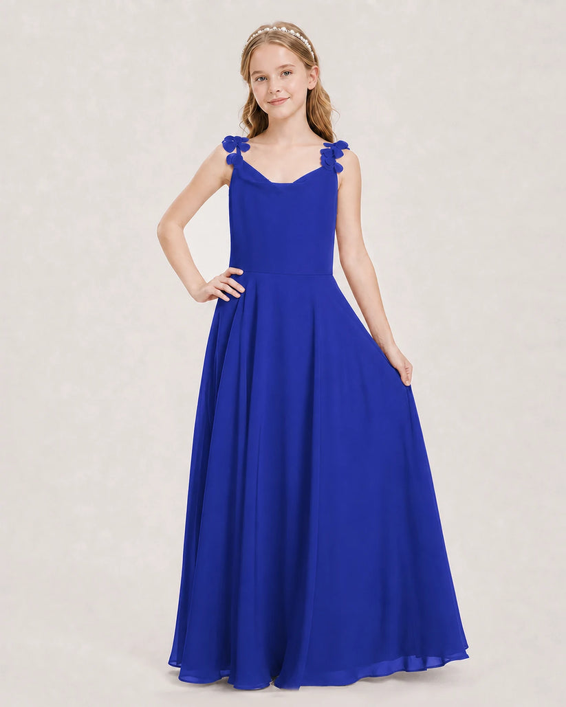 Royal Blue Ball Gown Junior Bridesmaid Dress Front