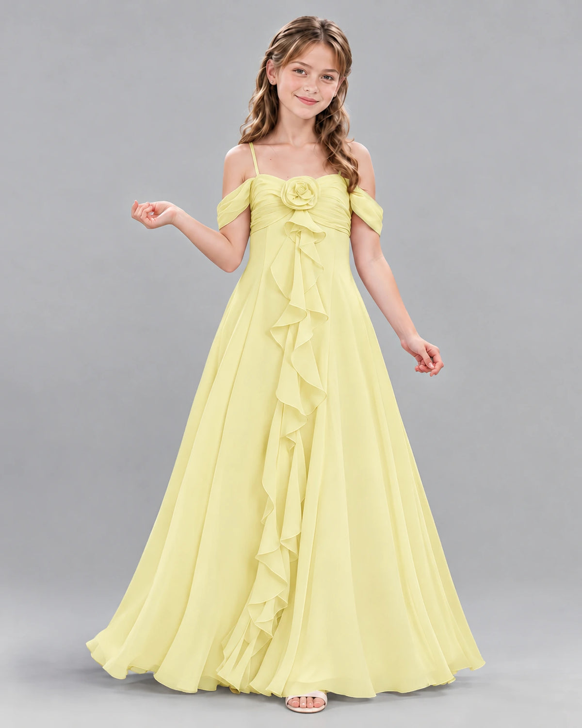 Daffodil Ball Gown Junior Bridesmaid Dress Front