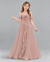 Dusty Rose Ball Gown Junior Bridesmaid Dress Front