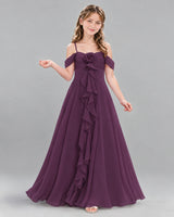 Grape Ball Gown Junior Bridesmaid Dress Front