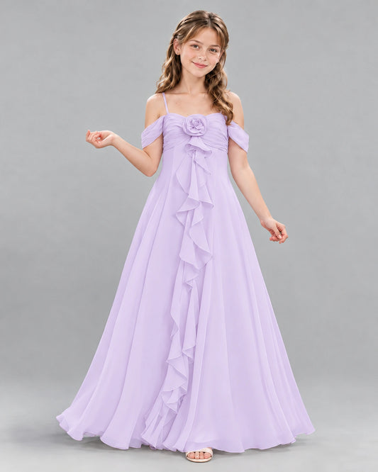 Lavender Ball Gown Junior Bridesmaid Dress Front