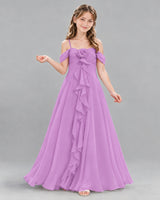 Lilac Ball Gown Junior Bridesmaid Dress Front