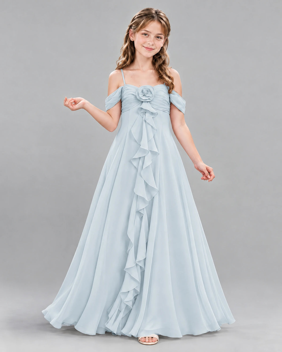 Mist Ball Gown Junior Bridesmaid Dress Front